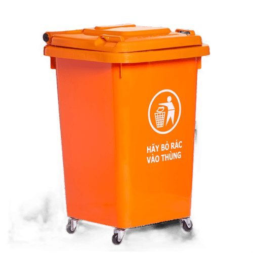 Thùng rác 60l xanh, đỏ, vàng, cam