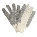 Plastic coated fabric gloves