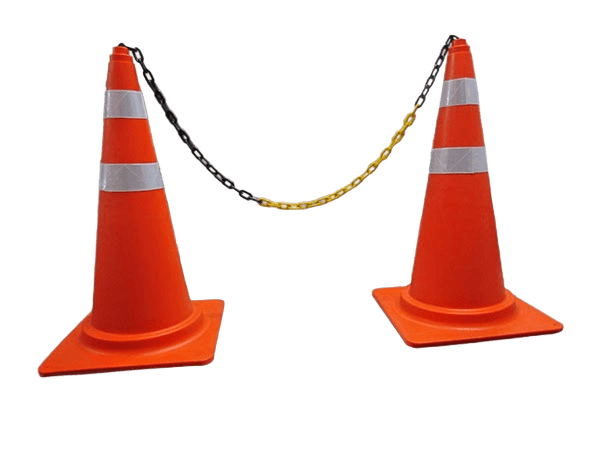 Traffic warning pole