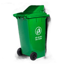 240L trash can blue, red, yellow