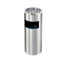 Stainless steel trash can with ashtray