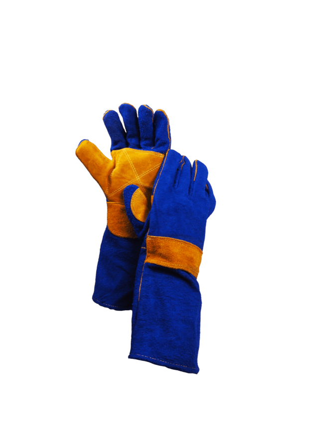 GREEN YELLOW WELDING GLOVES