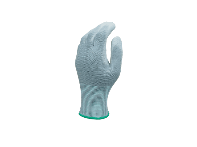 Grey PU coated fiber gloves