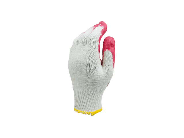 RED RUBBER COATED WOOL GLOVES