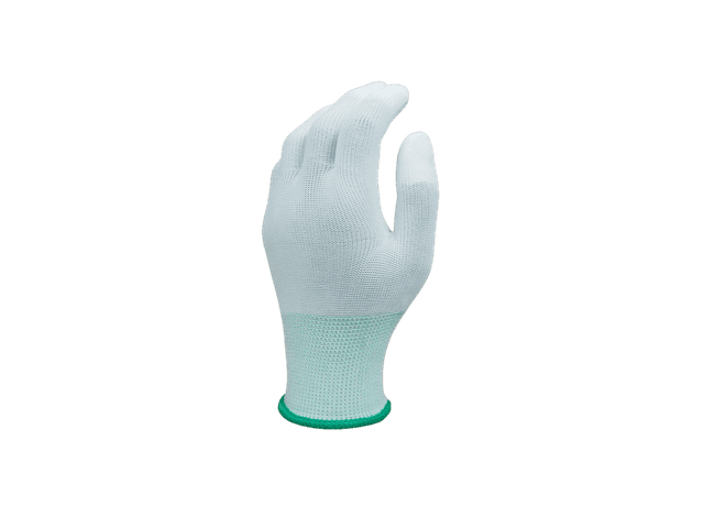 White PU finger coated gloves